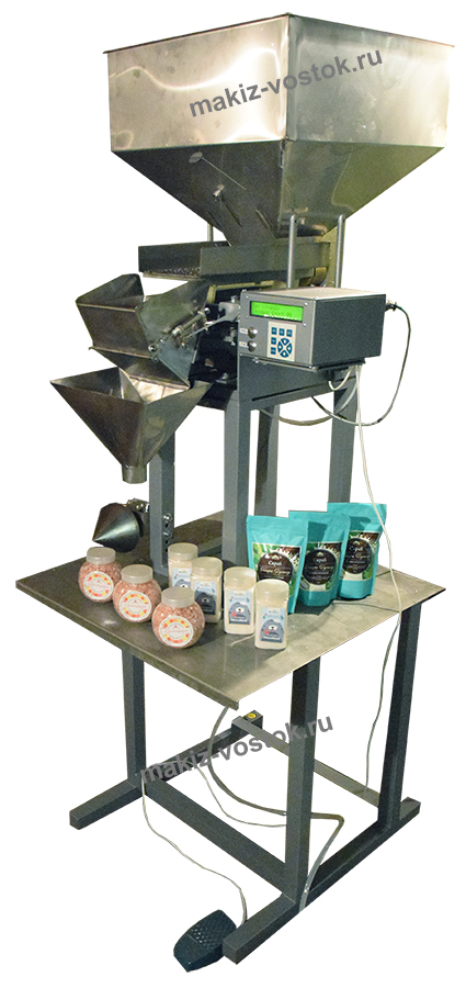 Весовой дозатор (фасовочная машина) для сыпучих продуктов (исполнение с весовым ковшом)
